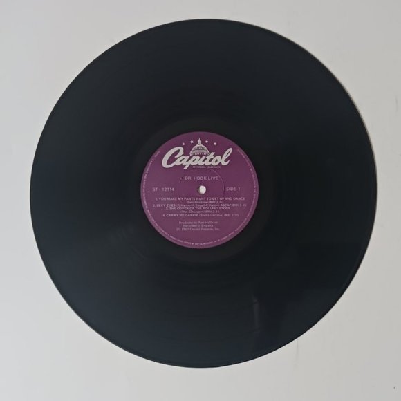 Vintage Dr. Hook Live In The U.K. vinyl record 1981 first pressing, original - Picture 4 of 7